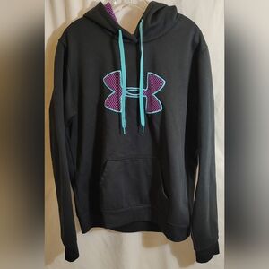 Under Armour Black Hoodie with Vibrant Logo